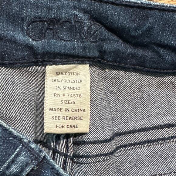 Vintage Y2K Cache Lace up Embellished Jeans, Size 6, Like New - Picture 4 of 8